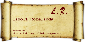 Lidolt Rozalinda névjegykártya